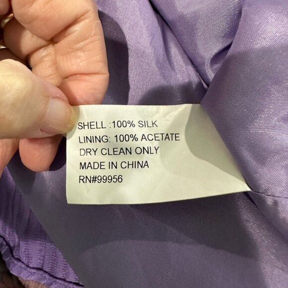 Shoshanna Lavender One Shoulder Silk Dress - Picture 11 of 13